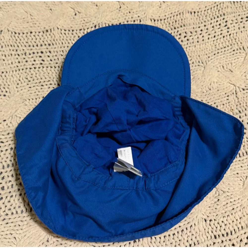 Koala Kids Blue Swim Hat UPF 50 UV Protection Neck Flap Sun Cap 3T/4T NWT